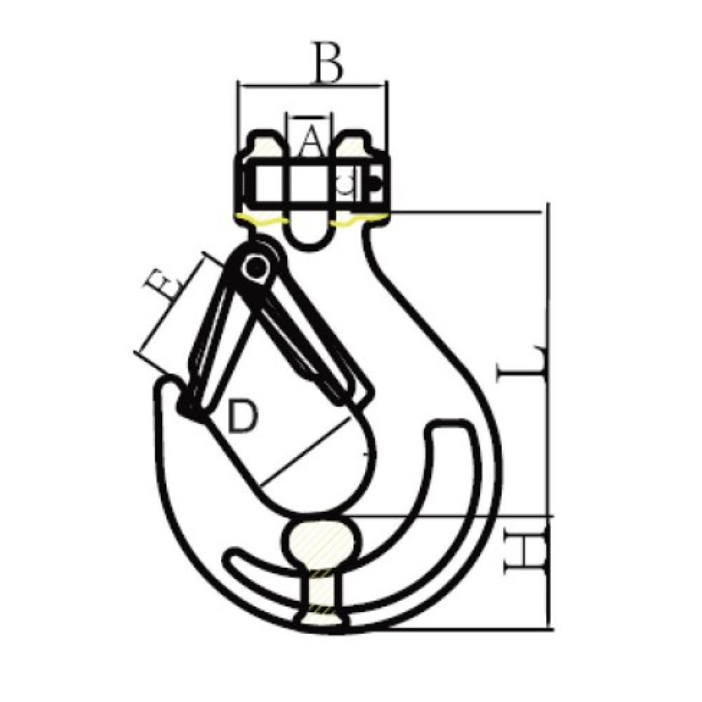 Grade 80 Clevis Sling Hook With Latch